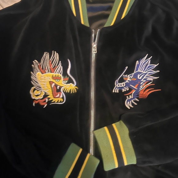 NWOT Straight to hell L velvet jacket - Picture 4 of 6